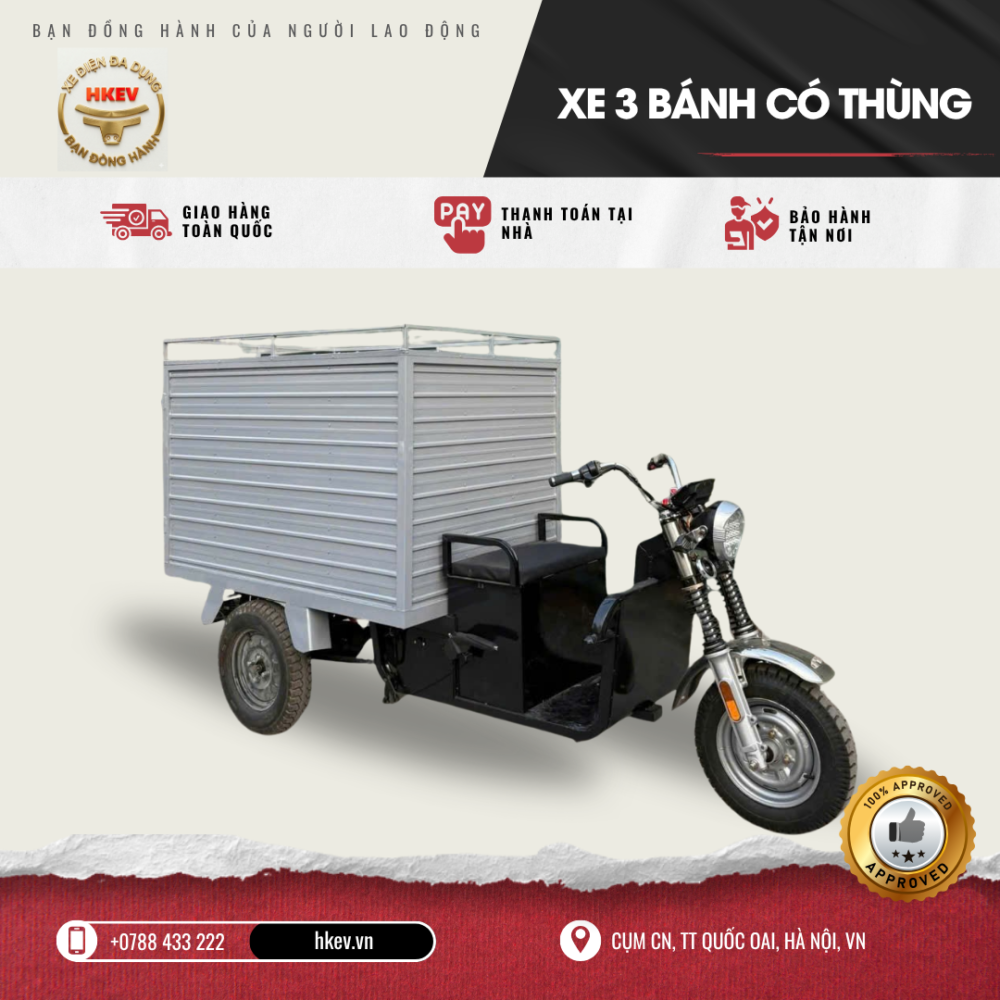 Xe điện 3 bánh có thùng