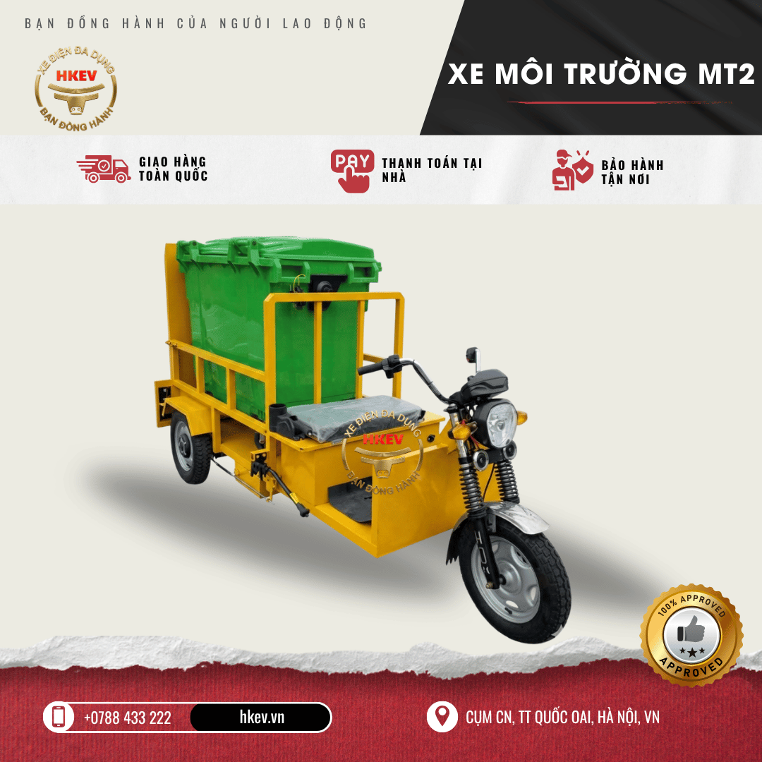 Xe điện môi trường chở rác MT2