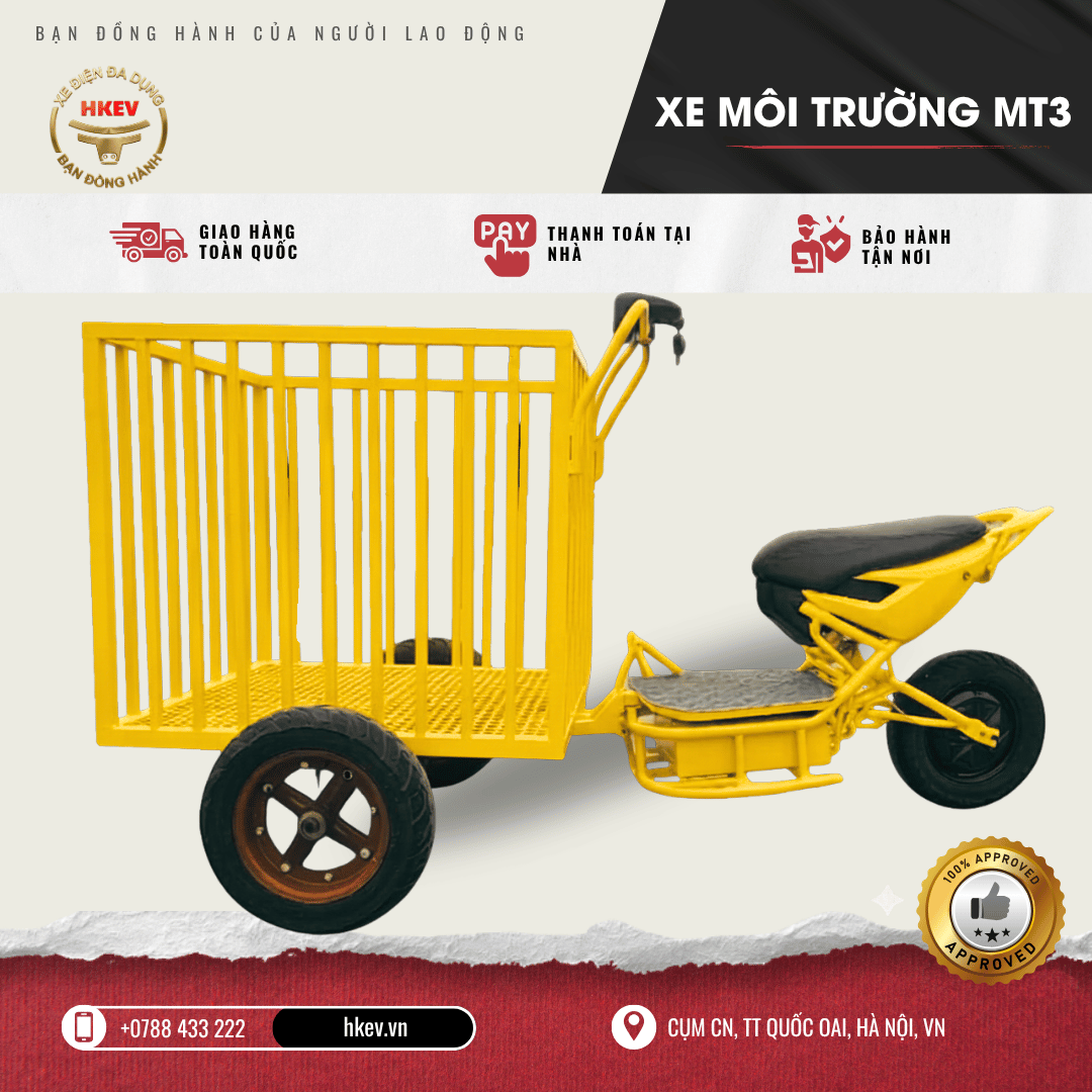 Xe điện môi trường chở rác MT3